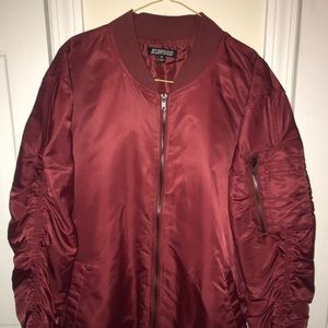 Maroon Bomber Jacket